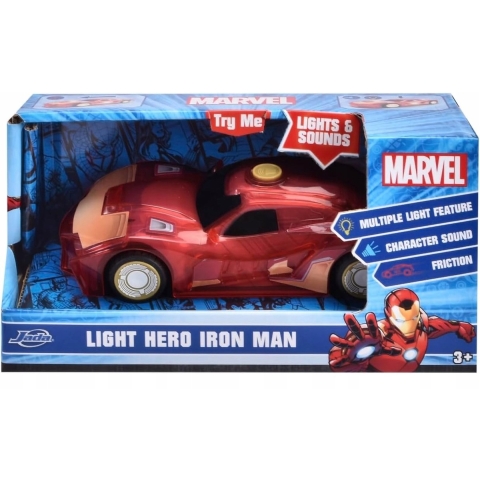 Jada Auto - Marvel Light Hero - Iron Man - 1:32 - Dickie Toys - OneSize - Auto