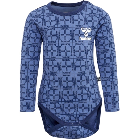 Hummel Romper l/s - hmlCheck - Blue Horizon - Hummel - 62 - Romper L/S