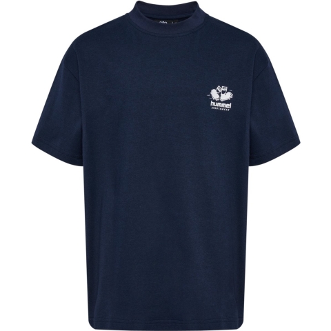 Hummel T-Shirt - hmlLos - Dark Sapphire m. Print - Hummel - 7 jaar (122) - T-Shirts