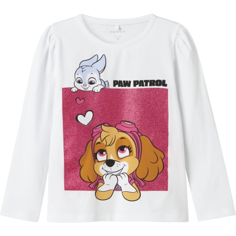 Name It Blouse - Noos - NmfJoana - Paw Patrol - Bright White - Name It - 4 jaar (104) - Shirts