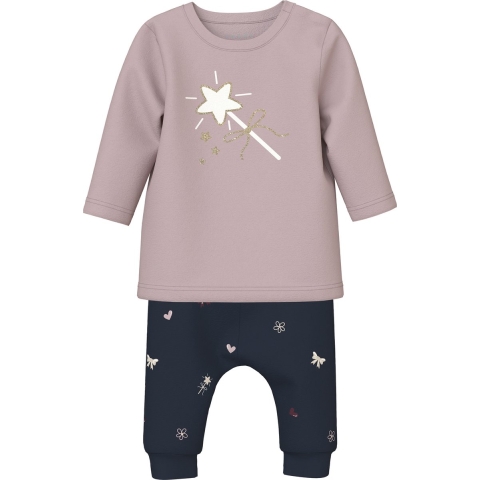 Name It Pyjama set 2-delig - NbfVubie - Gepolijst Lilac/Navy Bla - Name It - 1 jaar (80) - Pyjama - Tweedelig