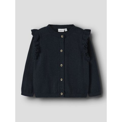 Name It Cardigan - Noos - Gebreid - NmfAbinne - Blauw m. Glitter - Name It - 3 jaar (98) - Cardigan