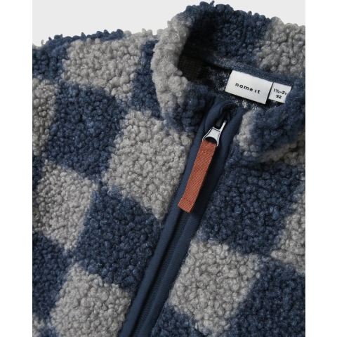Name It Flecce jas - Teddy - NmmOrlando - Insignia Blue - Name It - 2 jaar (92) - Fleece Jassen