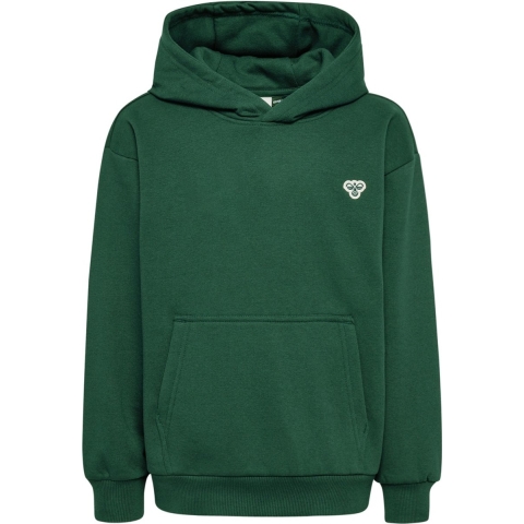 Hummel Hoodie - HmlJR - Donkergroen m. Logo - Hummel - 5-6 jaar (110-116) - Hoodie