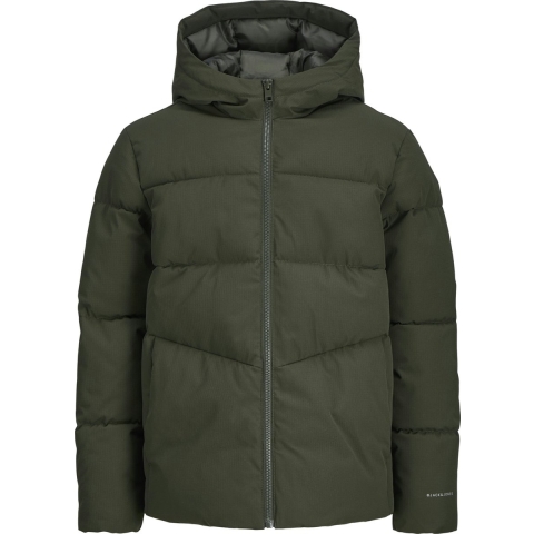 Jack & Jones Gevoerde Jas - JjGlobal - Hars - Jack & Jones - 12 jaar (152) - Donsjassen