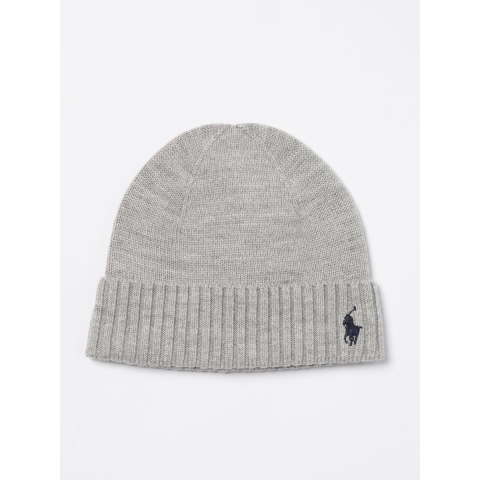 Polo Ralph Lauren Muts - Wol - Grijs Gevlekt - Polo Ralph Lauren - 43 cm - Mutsen
