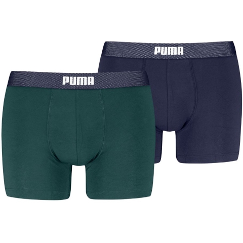 Puma Boxershorts - 2-pack - Groen/Navy - Puma - L - Large - Boxershorts