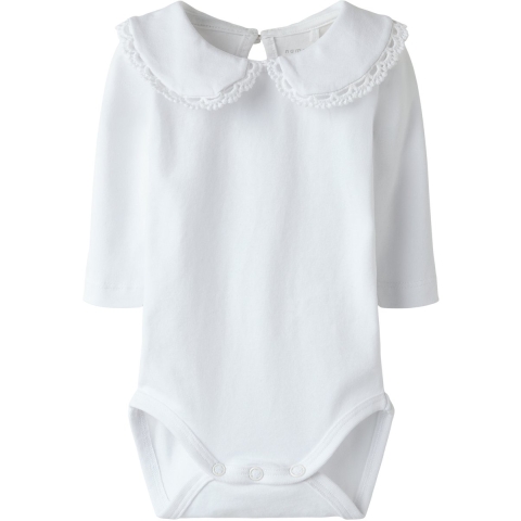 Name It Romper l/s - NbfFelia - Bright White - Name It - 74 - Romper L/S