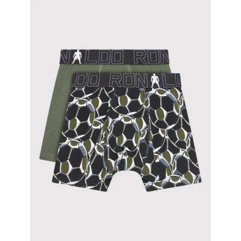 CR7 Boxershorts - 2-pack - Zwart/Legergroen - JBS - 7-9 jaar (122-134) - Boxershorts