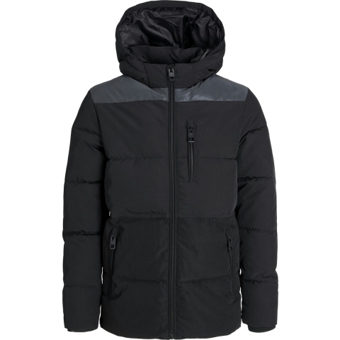 Jack & Jones Gevoerde Jas - JjEowen - Zwart/REFLECTEREND - Jack & Jones - 14 jaar (164) - Donsjassen
