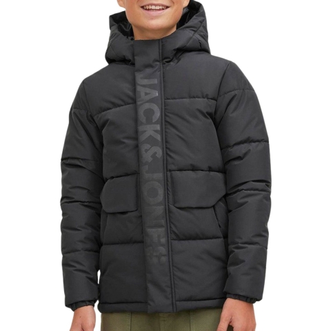 Jack & Jones Gevoerde Jas - JCOSpeed - Zwart/Tone In Tone - Jack & Jones - 16 jaar (176) - Donsjassen