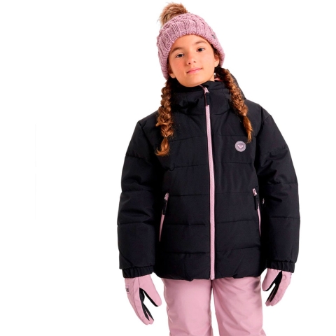 Roxy Gevoerde Jas - SnowyHill Puffy - True Black - Roxy - 10 jaar (140) - Donsjassen