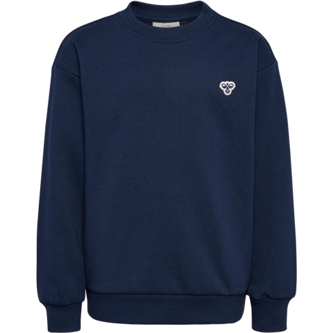 Hummel Sweatshirt - hmlJr Loose Ronde hals - Dress Blue - Hummel - 7-8 jaar (122-128) - Sweatshirt