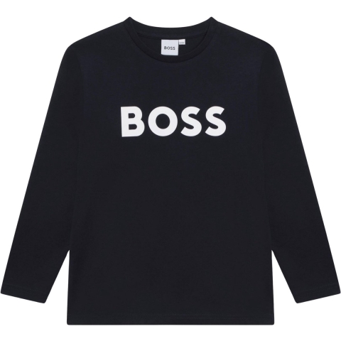 BOSS Blouse - Navy m. Wit - BOSS - 10 jaar (140) - Shirts