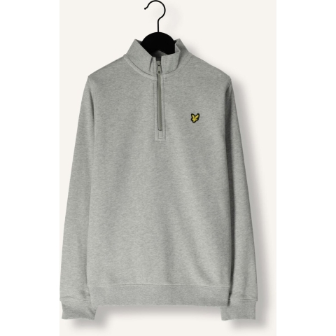 Lyle & Scott Sweatshirt - Kwart Zip - Light Grey Marl - Lyle & Scott - 9-10 jaar (134-140) - Sweatshirt