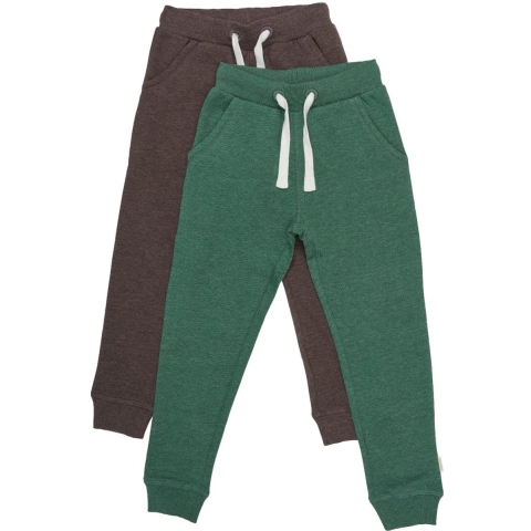 Minymo Joggingbroek - 2-pack - Hunter Green - Minymo - 1½ jaar (86) - Joggingbroek