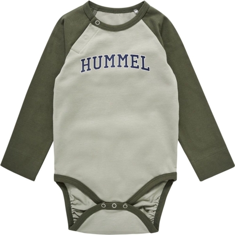 Hummel Romper L/æ - hmlStein - Abdij Stone - Hummel - 74 - Romper L/S