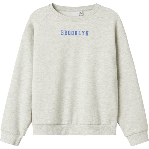Name It Sweatshirt - NkfNevea - Light Grey Melange - Name It - 6 jaar (116) - Sweatshirt