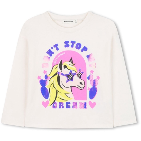 Billieblush Blouse - Ivory m. Print - Billieblush - 8 jaar (128) - Shirts