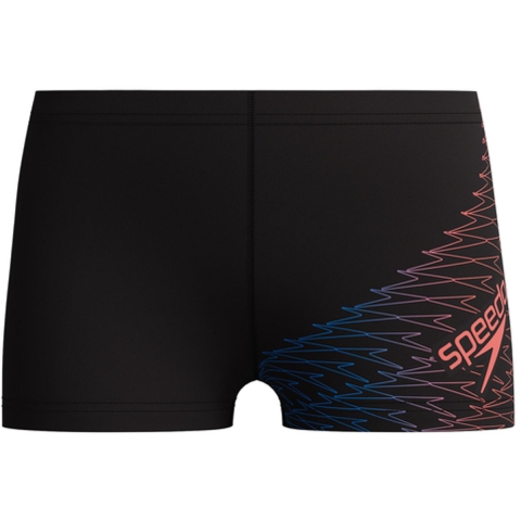 Speedo Zwemslips - Medley Logo - Zwart m. Rood - Speedo - 13-14 jaar (158-164) - Badmode