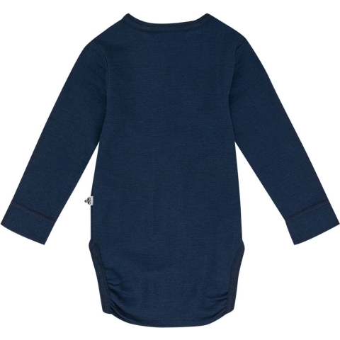 Hummel Romper l/s - HmlMini - Wol - Dress Blues - Hummel - 1 jaar (80) - Romper L/S