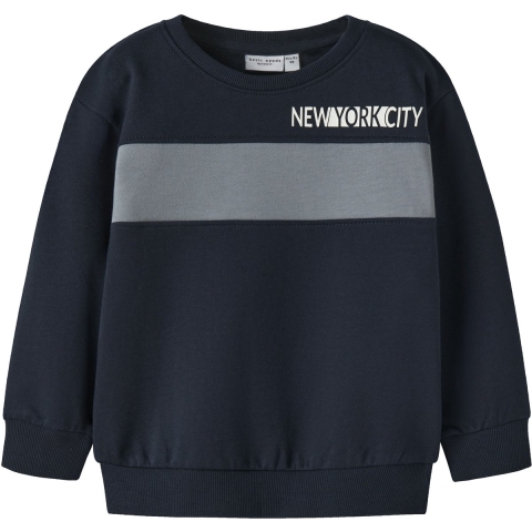 Name It Sweatshirt - NmmVance - Navy Blazer m. Lichtblauw - Name It - 6 jaar (116) - Sweatshirt