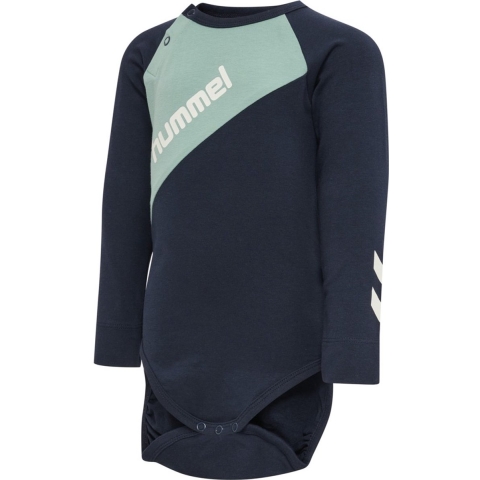 Hummel Romper l/s - HmlSeoul - Navy m. Lichtblauw - Hummel - 2 jaar (92) - Romper L/S