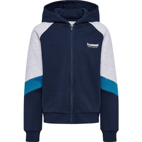 Hummel Hoodie - hmlJR - m. Rits - Dress Blues - Hummel - 5-6 jaar (110-116) - Hoodie