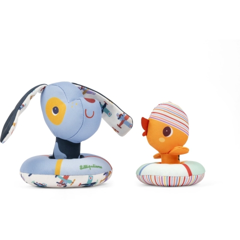 Lilliputiens Badspeelgoed - 4-pack - Jules en Gaspard Badeleg - Lilliputiens - OneSize - Badspeelgoed