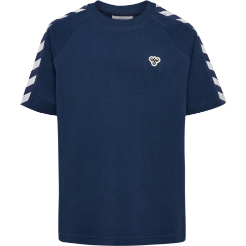 Hummel T-Shirt - HmlJR Archief - Dress Blues m. Logo - Hummel - 9-10 jaar (134-140) - T-Shirts