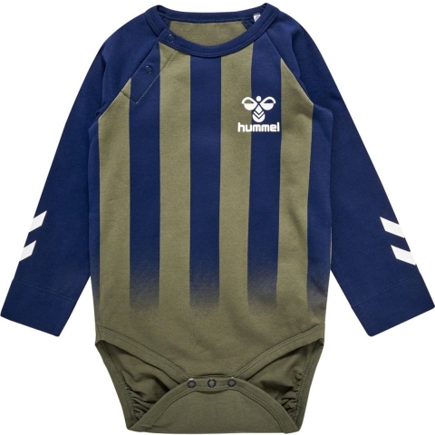 Hummel Romper L/æ - hmlErhan - Dusty Olive - Hummel - 74 - Romper L/S