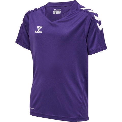 Hummel T-Shirt - hmlCore XK Poly - Acai/Wit - Hummel - 14 jaar (164) - T-Shirts