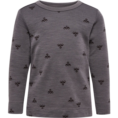 Hummel Blouse - HmlMini - Wol - Houtskool Grey - Hummel - 1 jaar (80) - Shirts