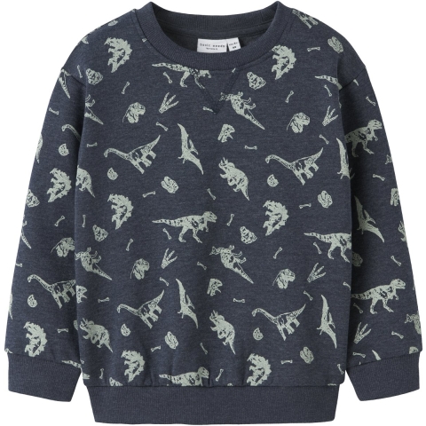 Name It Sweatshirt - NmmVimo - Navy Blazer/Dino World - Name It - 2 jaar (92) - Sweatshirt
