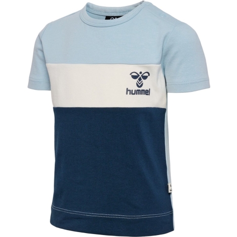 Hummel T-Shirt - hmlAzur Blok - Celestial Blue - Hummel - 74 - T-Shirts