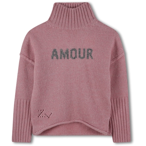 Zadig & Voltaire Blouse - Wol/Polyester - Wild Rose m. Glitter - Zadig & Voltaire - 12 jaar (152) - Shirts