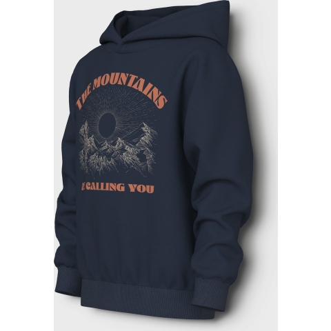 Name It Sweatshirt - NkmVildar - Navy Blazer/De Mountains - Name It - 9-10 jaar (134-140) - Hoodie