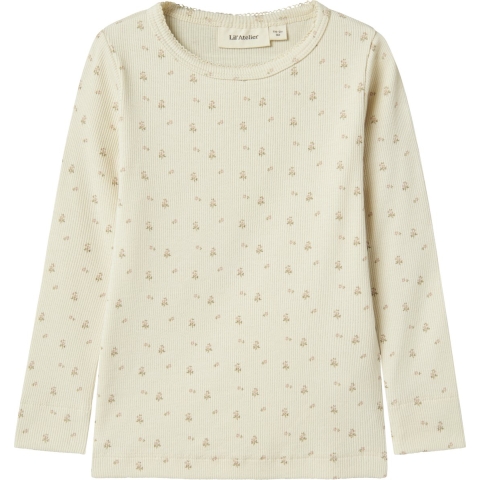 Lil' Atelier Blouse - Rib - NmfGago - Tortelduif/Flower - Lil Atelier - 3 jaar (98) - Shirts
