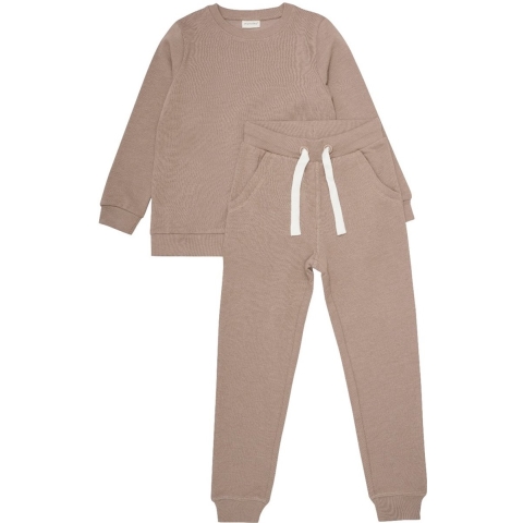 Minymo Sweatset - Fossiel - Minymo - 2 jaar (92) - Joggingpakken