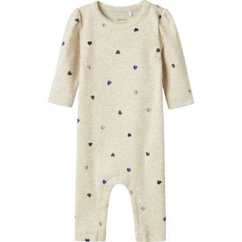 Name It Boxpak - Rib - NbfNutti - Peyote Melange m. Harten - Name It - 62 - Boxpak