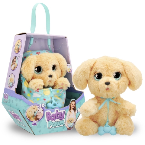 Baby Paws Interactief Knuffel - Labrador - 22,5 cm - Baby Paws - OneSize - Knuffel