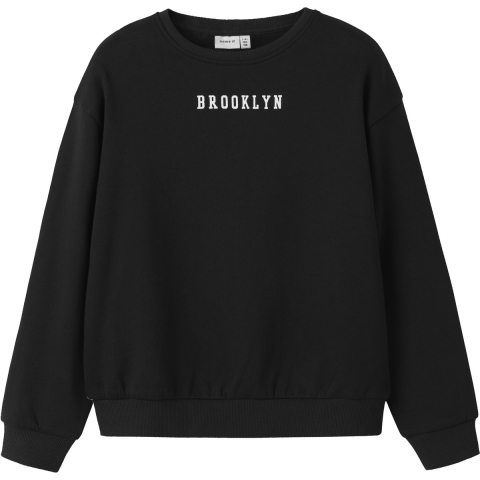 Name It Sweatshirt - NkfNevea - Zwart - Name It - 9-10 jaar (134-140) - Sweatshirt