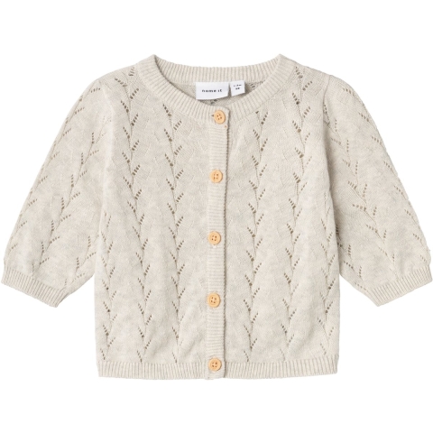 Name It Cardigan - Gebreid - Noos - NmfBanni - Peyote Melange - Name It - 4 jaar (104) - Cardigan