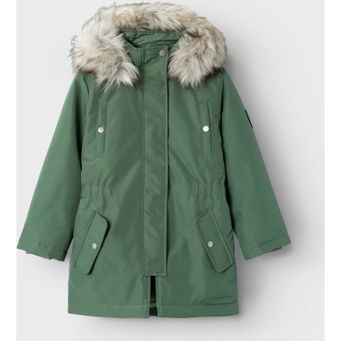 Name It Winterjas - NOOS - NkfMilla Parka - Agave Green - Name It - 8 jaar (128) - Winterjassen