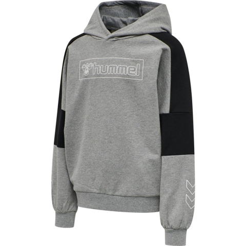 Hummel Hoodie - hmlBoxline - Grijs Gevlekt - Hummel - 5 jaar (110) - Hoodie