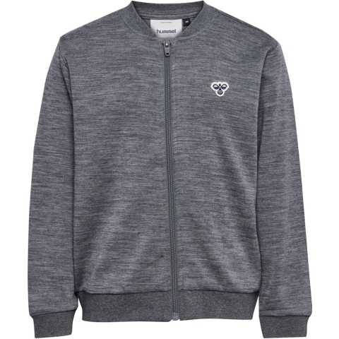 Hummel Cardigan - HmlJr - Wol - Donkergrijs Gevlekt - Hummel - 9 jaar (134) - Cardigan