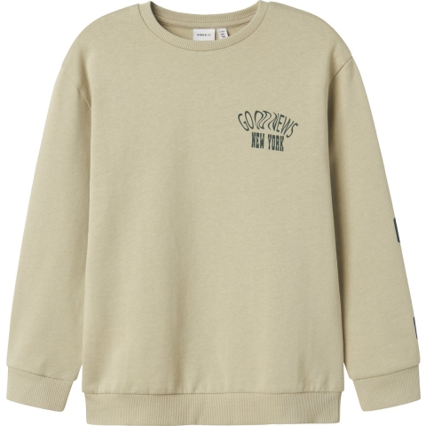 Name It Sweatshirt - NkmNolen - IJsland Fossiel m. Print - Name It - 7-8 jaar (122-128) - Sweatshirt