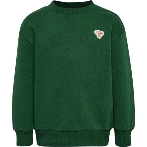 Hummel Sweatshirt - HmlMini Bee - Donkergroen - Hummel - 4 jaar (104) - Sweatshirt