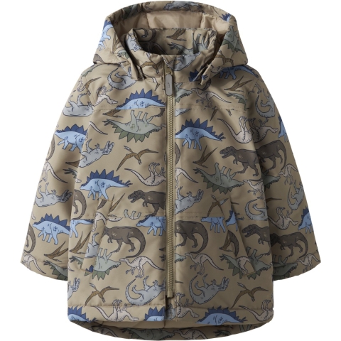 Name It Winterjas - Noos - NmmMax - Silver Mink/Dino - Name It - 5 jaar (110) - Winterjassen