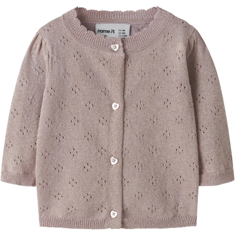 Name It Cardigan - Gebreid - NbfRolia - Aandenken Lilac - Name It - 74 - Cardigan